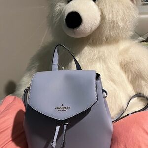 Kate Spade Purple Backpack with Flap-Over Closure